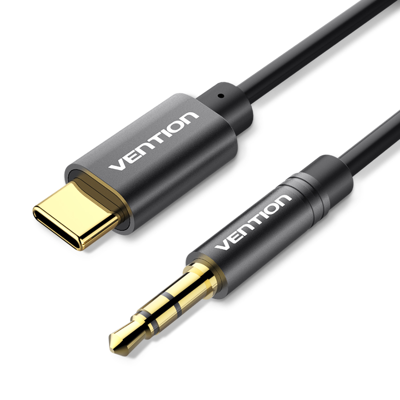 Cáp chuyển đổi Type-C to Audio 3.5mm dạng xoắn,độ dài 1m - Vention BGABF - Hàng Chính Hãng