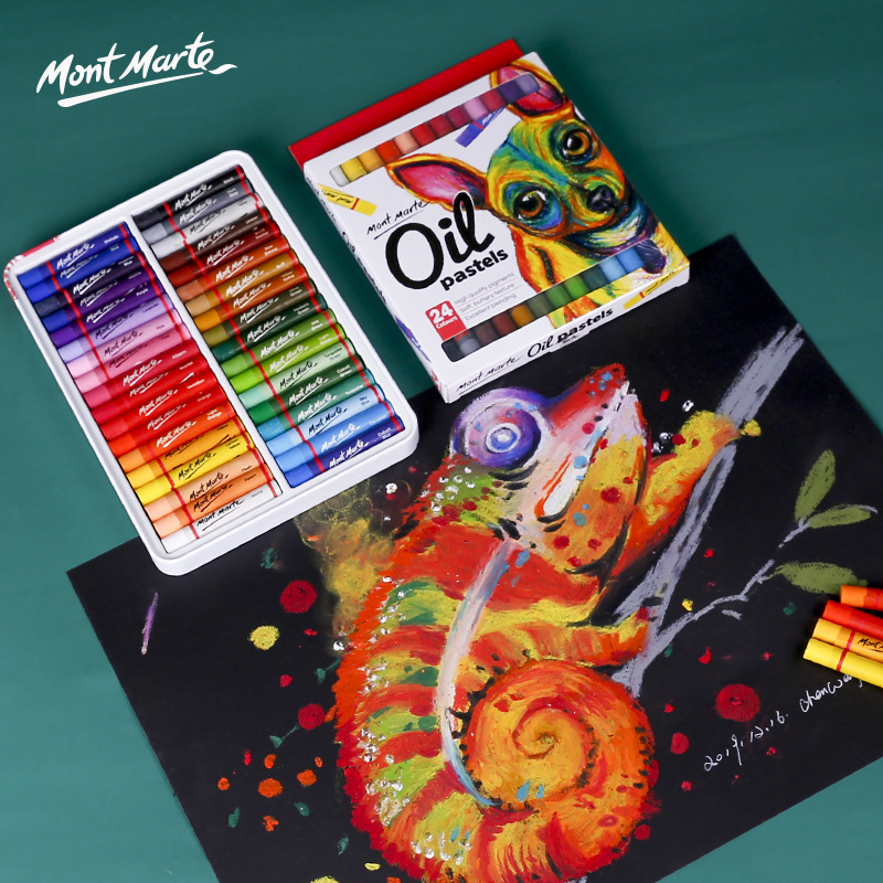 Màu sáp dầu cao cấp MONT MARTE của ÚC bộ 12/24/36/48 màu-Oil Pastels Lalunavn -B81