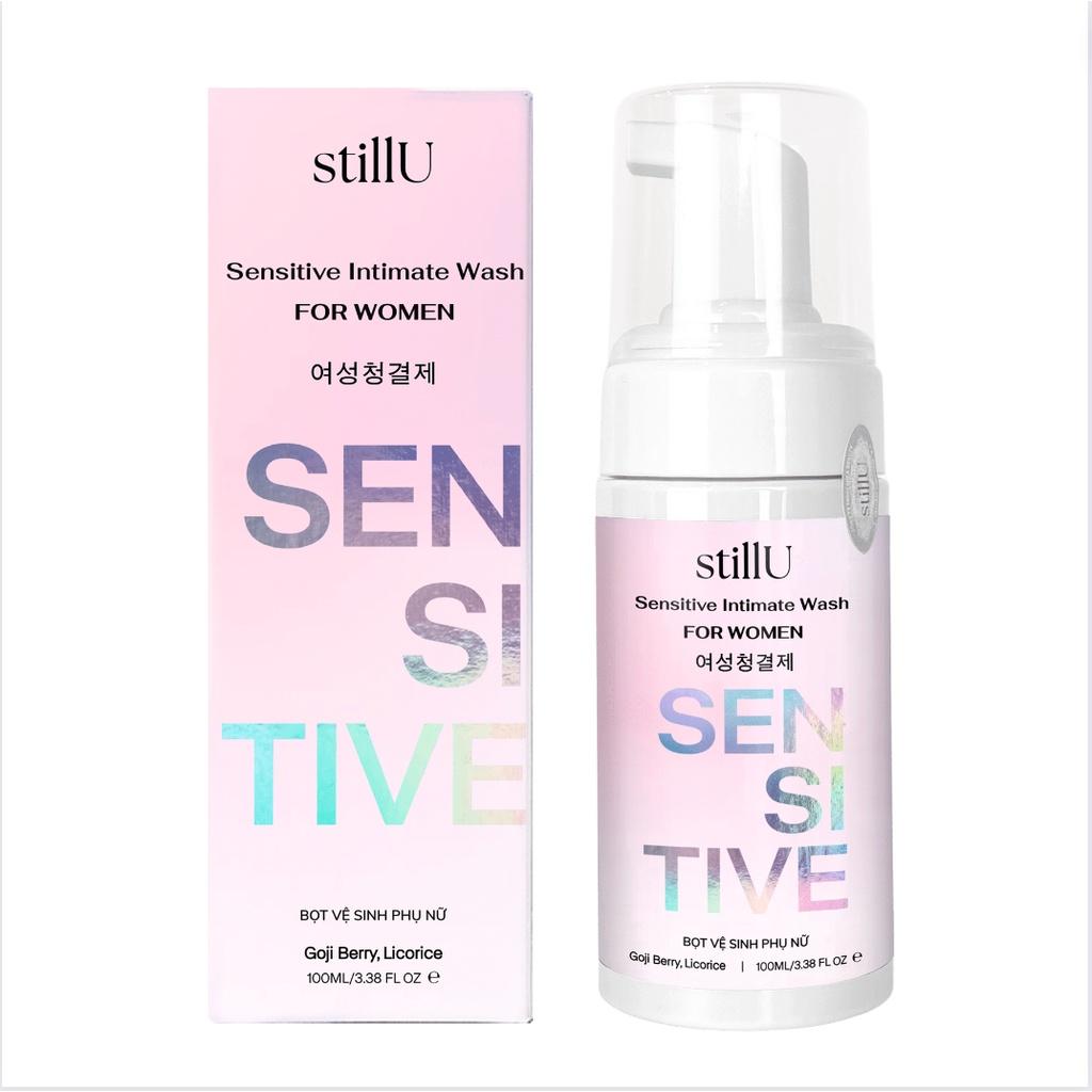 Dung dịch vệ sinh phụ nữ tạo bọt stillU Sensitive không mùi cho da nhạy cảm 100ml