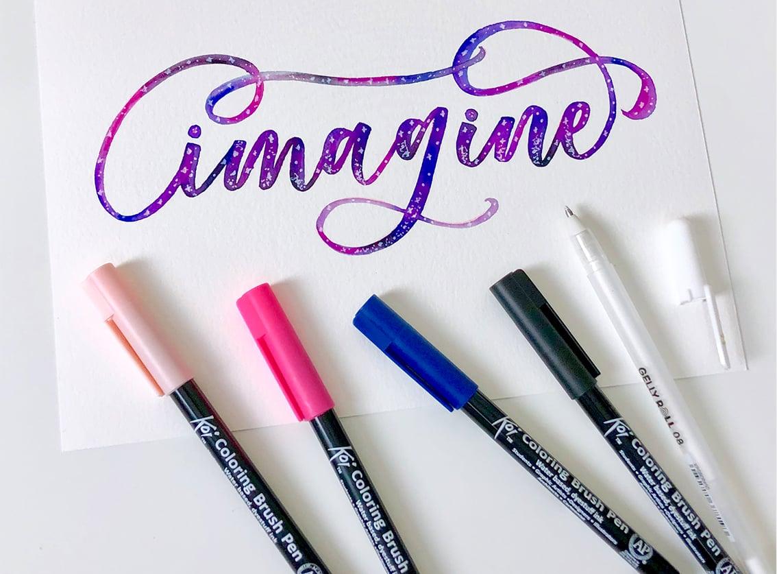 KOI - BÚT CỌ MÀU KOI MÀU VÀNG CHÌ ÁNH ĐỎ XBR#9