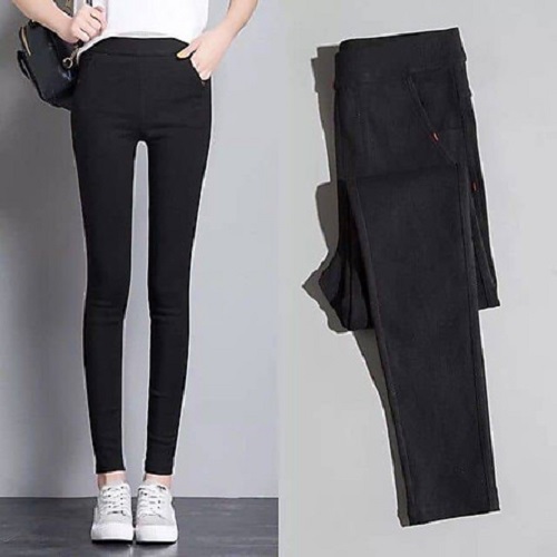 Quần legging DÀI cuộn hồng đủ size, siêu co dãn