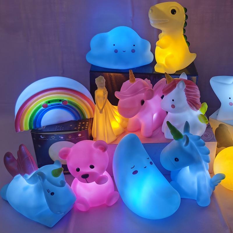 Đèn Ngủ LED Nhiều Màu Sắc Họa Tiết Hoạt Hình Trang Trí Không Gian