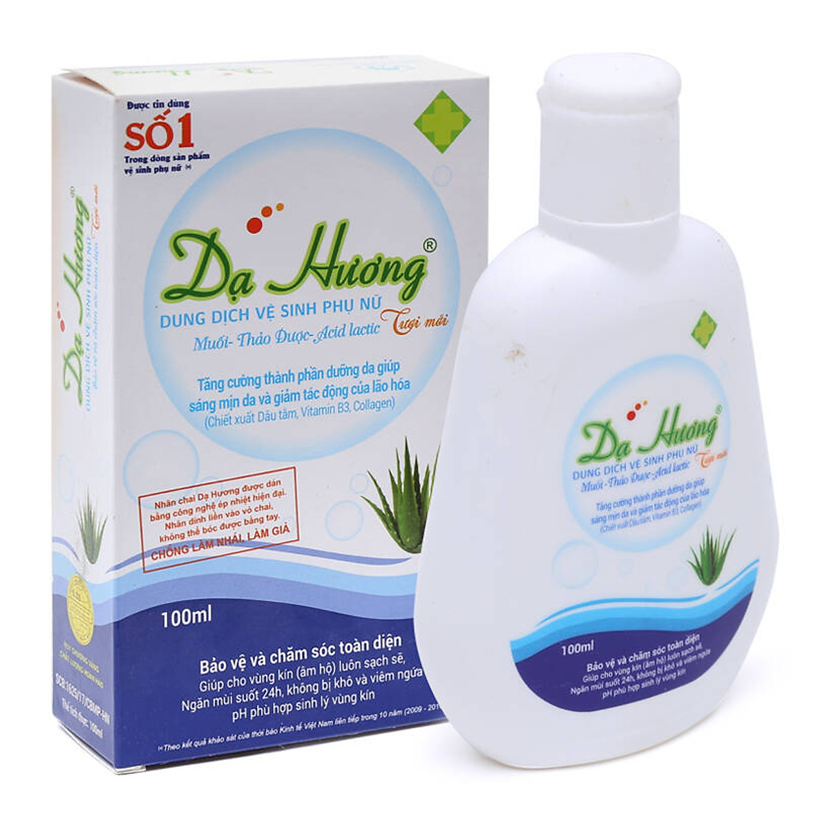 Combo 3 Chai Dung Dịch Vệ Sinh Phụ Nữ Dạ Hương chai 100ml Hương Trà xanh + Lavender + Nha Đam