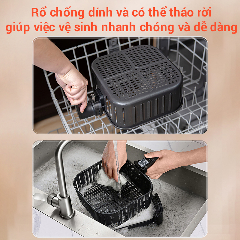 Nồi Chiên Không Dầu 5.5L COSORI CP158-AF Màu Đỏ - Hàng Chính Hãng