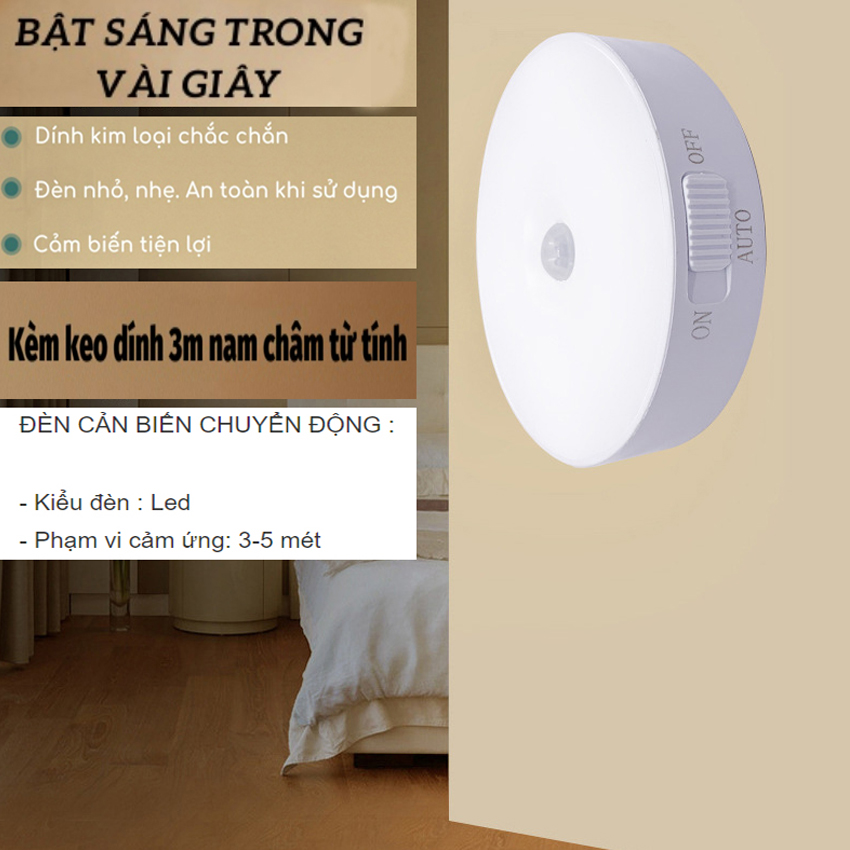 Đèn Led Cảm Biến Chuyển Động Tự Động Sáng Khi Có Người SeaSy SS30 Phiên Bản Pro - Đèn Đêm Thông Minh Không Dây Sạc USB Dung Lượng 700 mAh, Gắn Tủ Quần Áo, Hành Lang, Cầu Thang - Hàng Chính Hãng