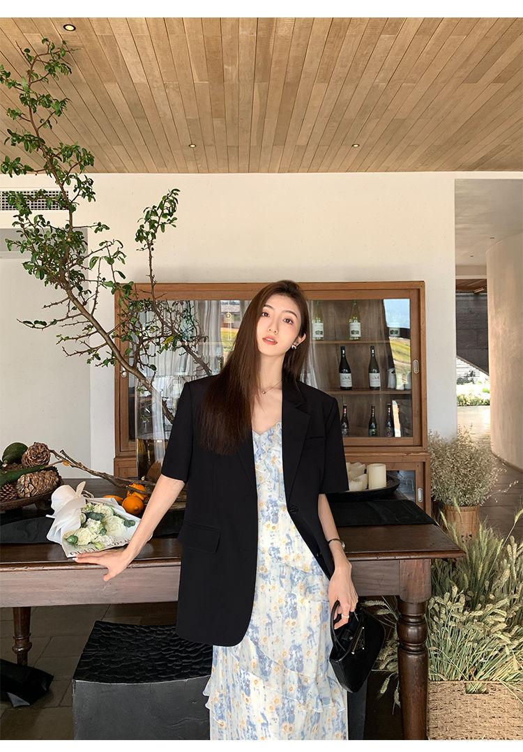 TOBE1SHOP Váy cưới lá sen, nữ tính, dịu dàng, in hoa, váy dài bãi biển.