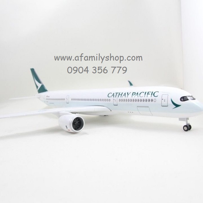 Mô hình máy bay tĩnh A350 Cathay Pacific 47cm có bánh xe và led