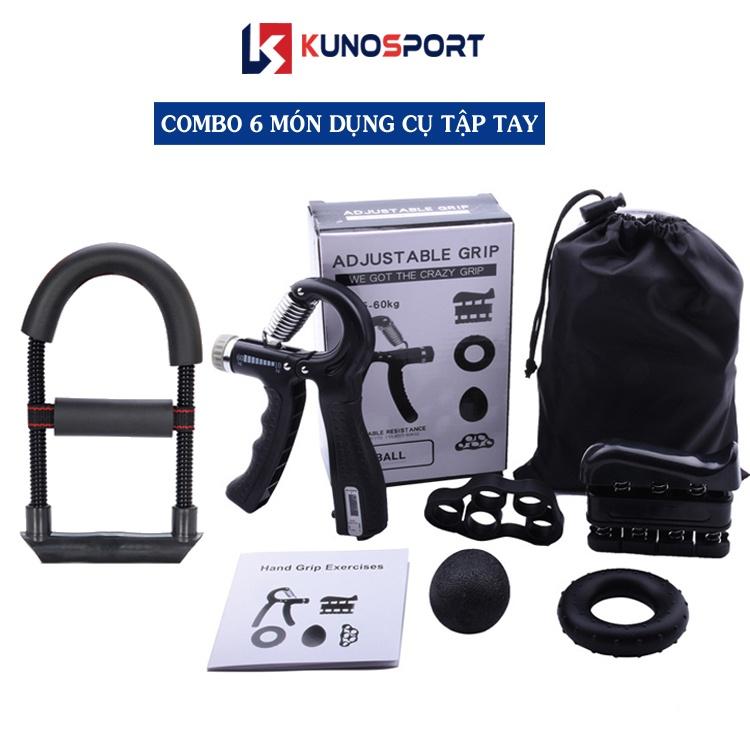 Combo 6 Món KUNOSPORT Dụng Cụ Tập Cơ Tay, Tập Cổ Tay Ngón, Tay Tập Tại Nhà