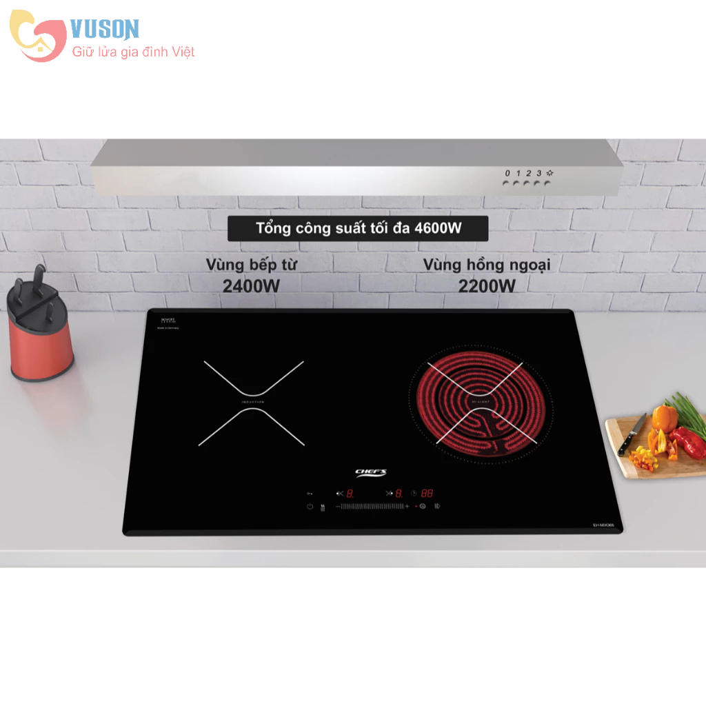 Bếp từ đôi Chefs EH-MIX366 - Hàng chính hãng