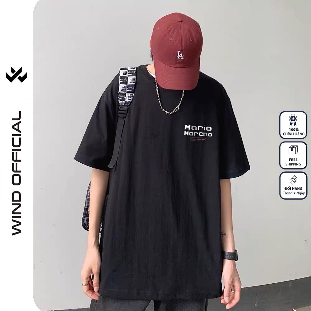 Áo phông tay lỡ unisex WIND bản Premium dáng rộng MARIO nam nữ ulzzang oversize