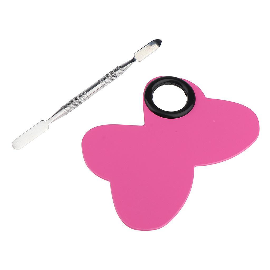 Cosmetic Makeup Mixing Blending Palette Spatula for Foundation Pigment Pink