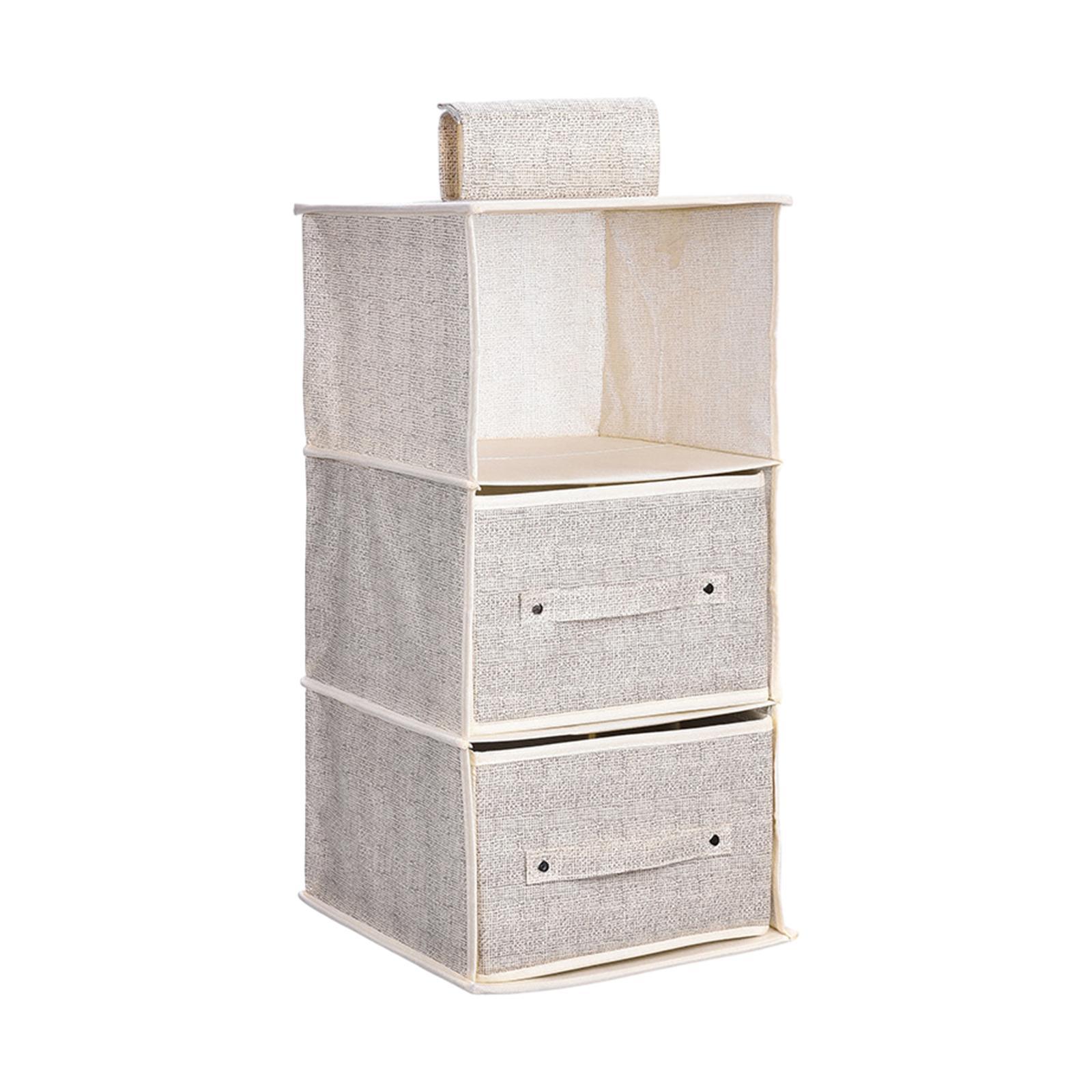 Hanging Closet Organizer with Drawers Wardrobe Storage Bag Portable Hanging Shelf for Bedroom for Shirts Socks Jeans Sweaters