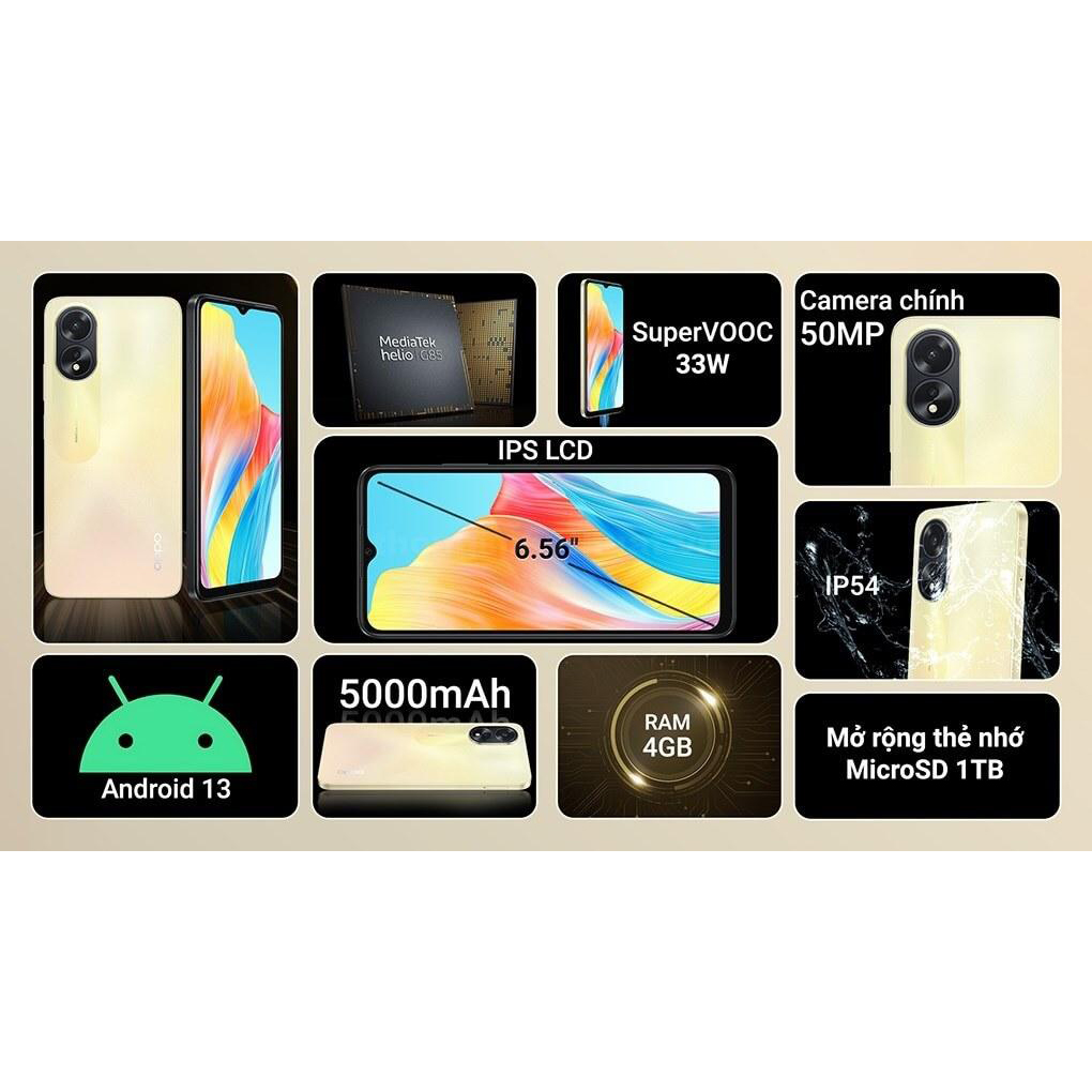 Điện thoại Oppo A38 (4GB/128GB) - Hàng Chính Hãng
