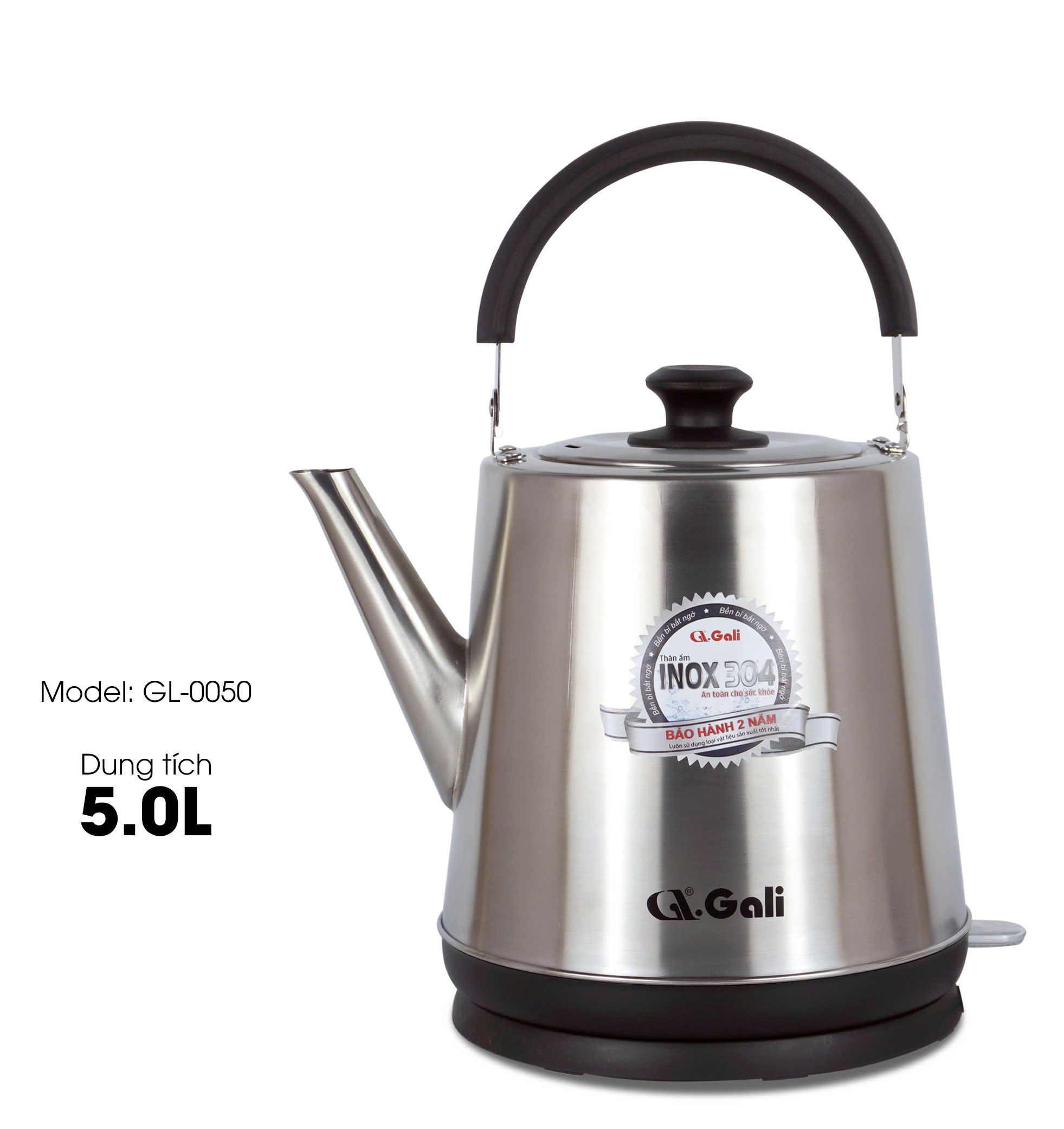[FreeShip] Ấm siêu tốc cỡ lớn GL-0050 5 lít. Hàng chính hãng bảo hành 24 tháng.