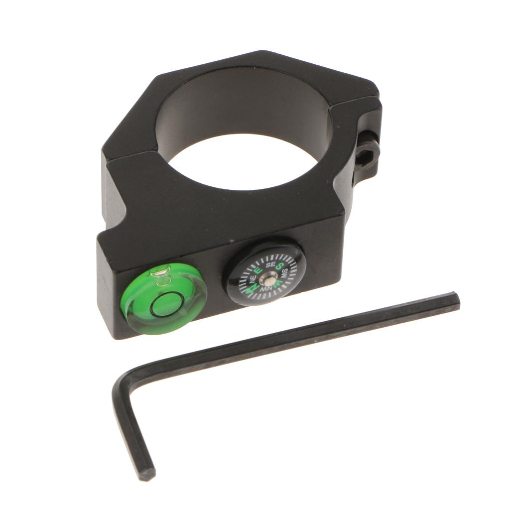 Aluminum Telescope Bubble Spirit Level Compass for 1 Inch Ring Mount Holder