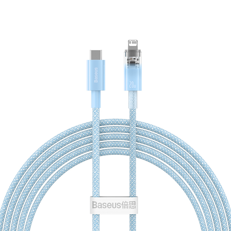 Cáp Sạc Nhanh C to iP Baseus Explorer Series Fast Charging Cable with Smart Temperature Control Type-C to iP 20W (Hàng chính hãng)