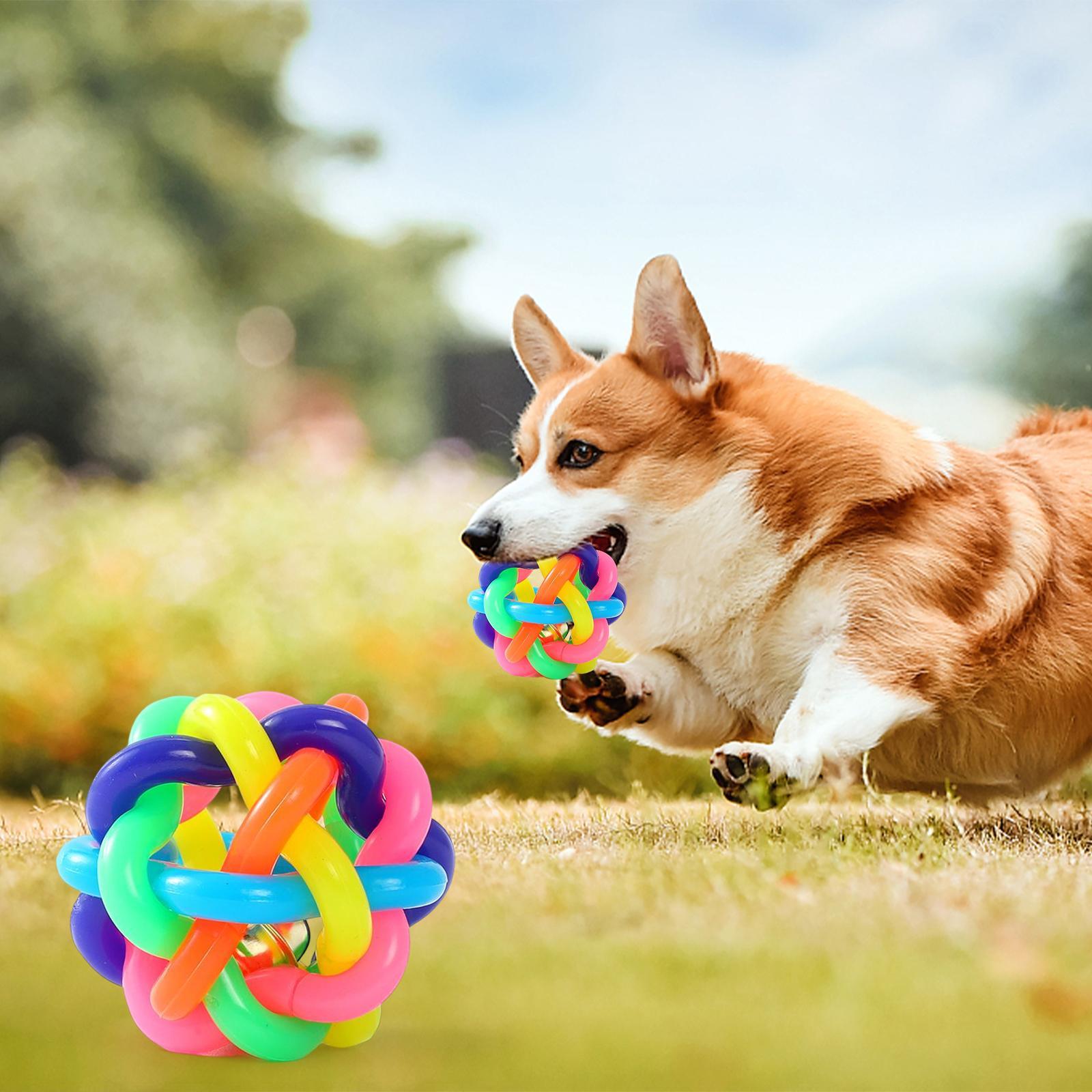 2Pcs  Rubber Balls Chewing Exercise Kitten Interactive Dog Toys