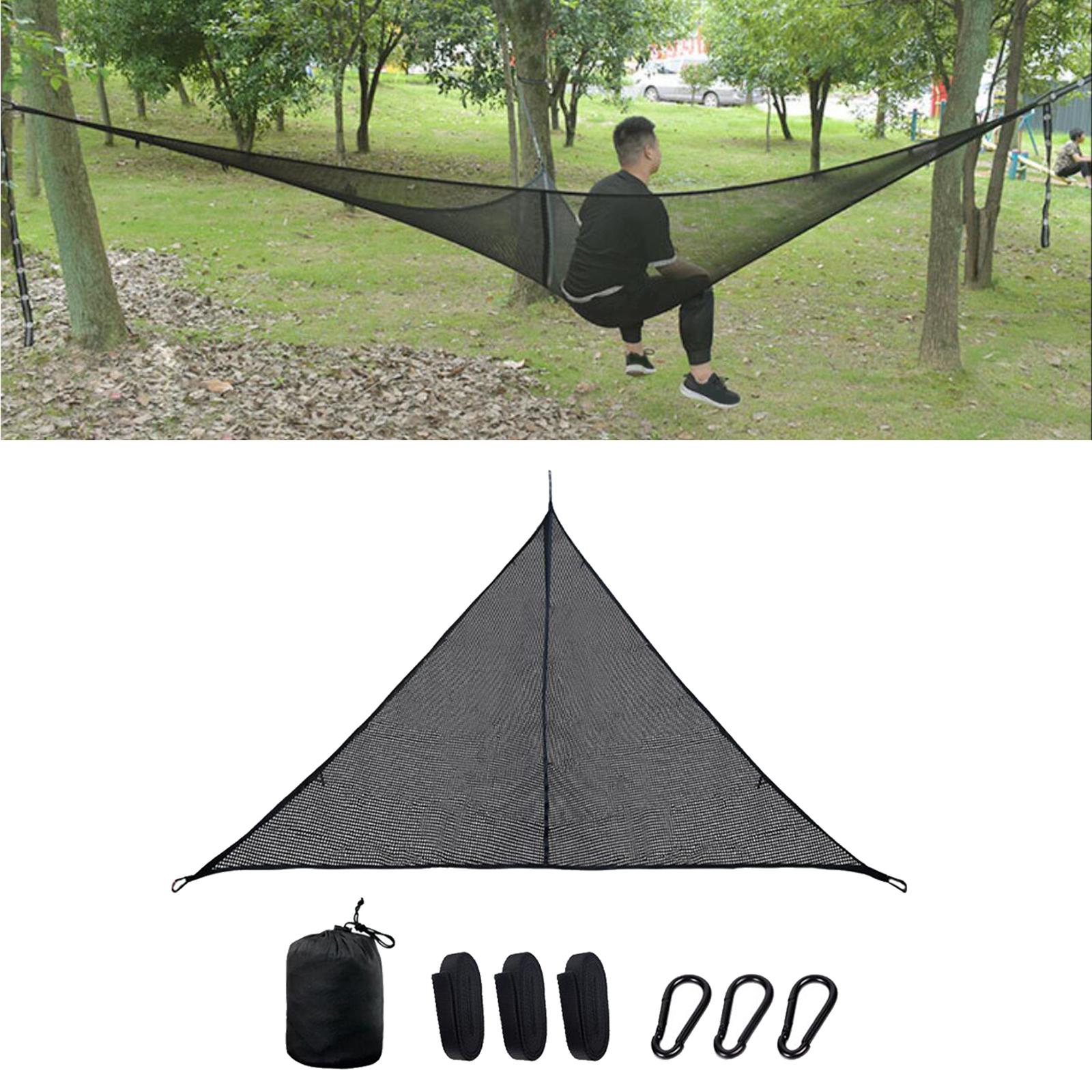 Siêu Nhẹ Cắm Trại Ngoài Trời Nylon Võng Ngủ Đầm Cây Giường Vườn Sân Sau Đồ Treo Tam Giác Võng Ghế Hangmat