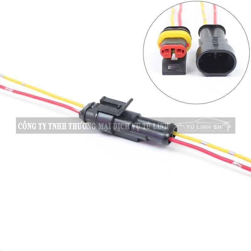 Đầu cút jack, giắc nối dây điện chống nước dùng cho xe máy, ô tô