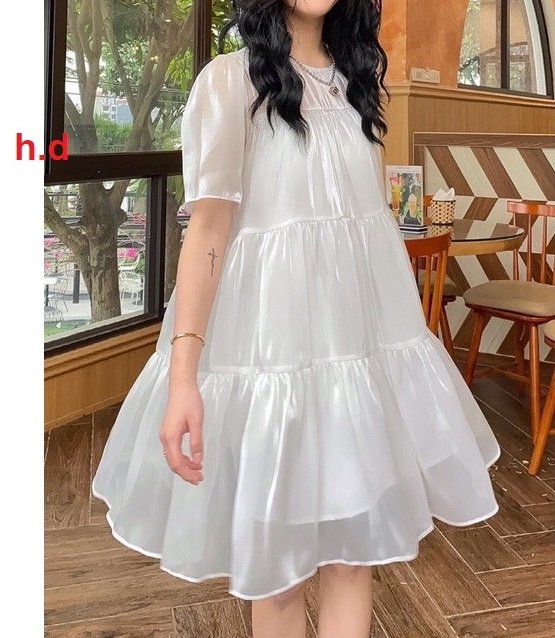 Đầm Suông Babydoll Dáng Thụng Cá tính Chất Đẹp 2 Lớp Điệu