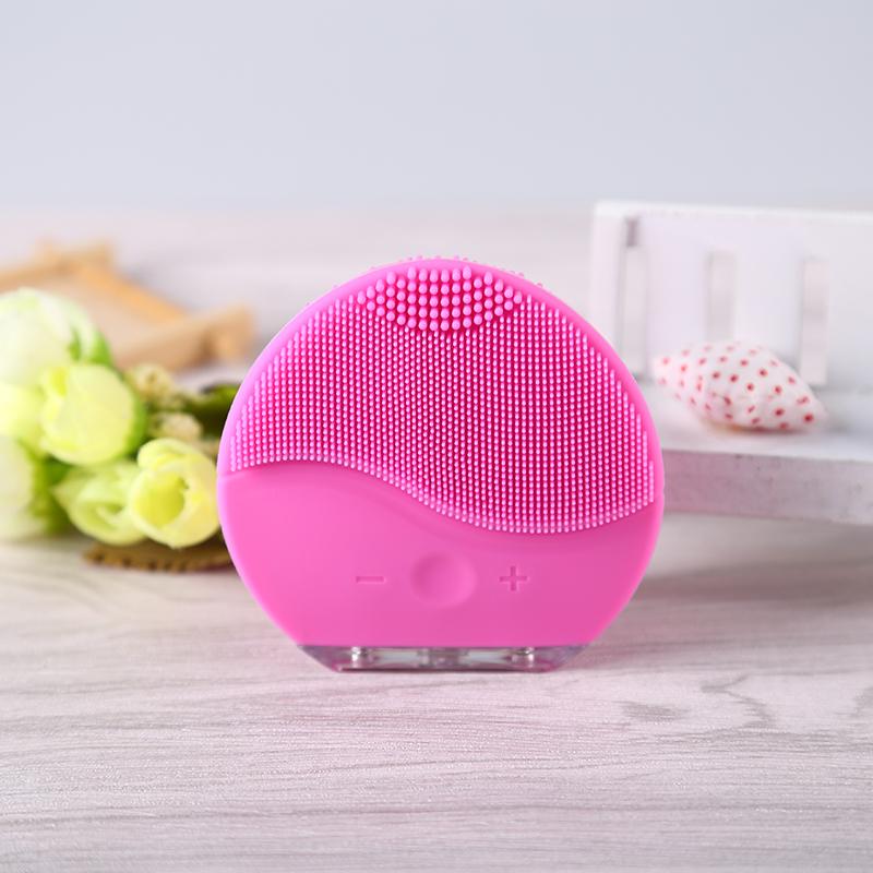 Siêu Âm Làm Sạch Điện Mặt Bàn Chải Rung Máy Mát Xa Da Mặt Rửa Mặt Silicone Bàn Chải Chăm Sóc Da Làm Đẹp Da Chết Loại Bỏ