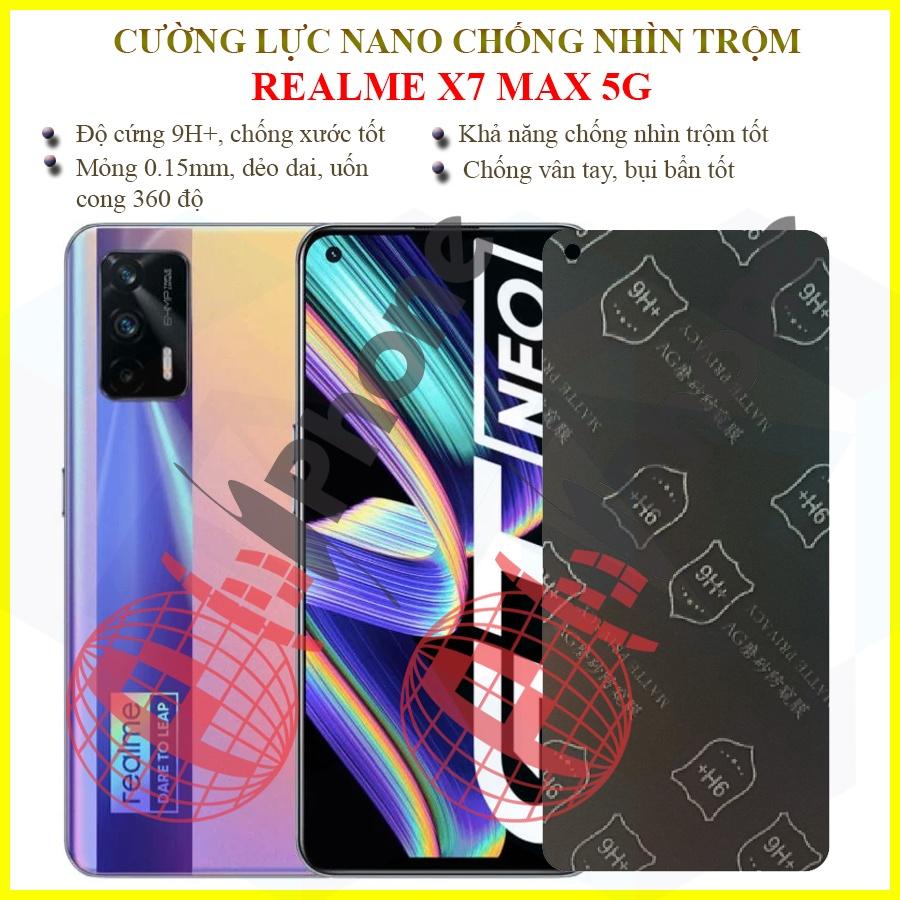 Dán chống nhìn trộm dành cho Realme X7 Max 5G - Dán cường lực dẻo nano 9H+