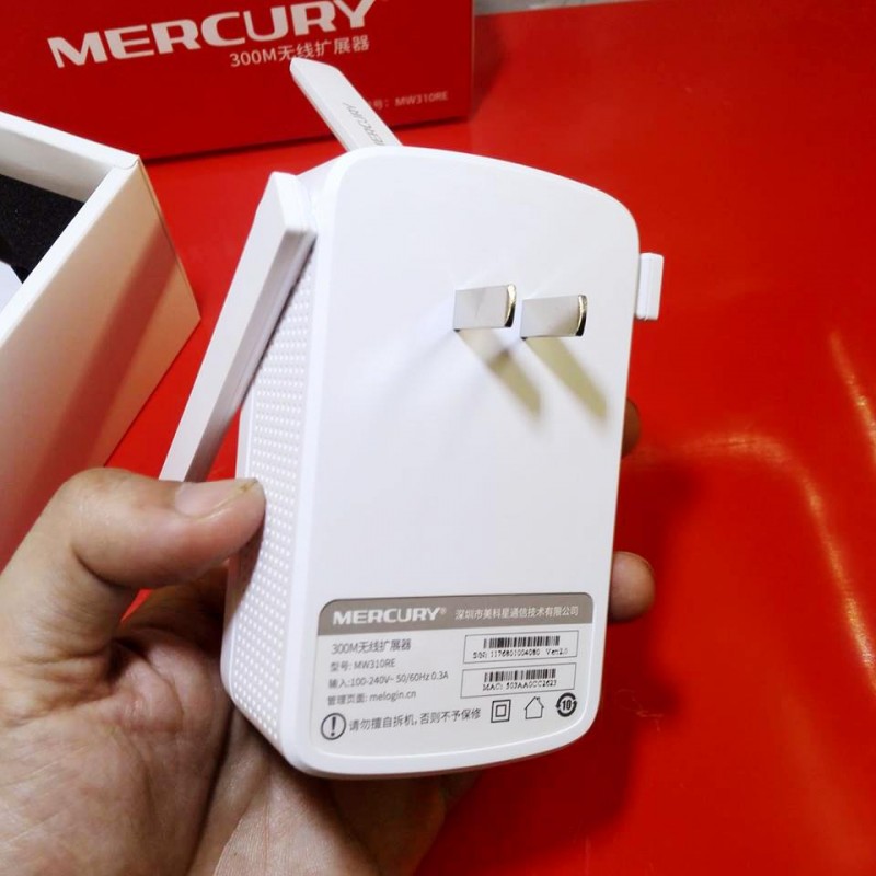 Bộ kích sóng Wifi Mercury MW310RE 300Mbps: 3 râu thu sóng khỏe