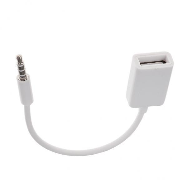 4-8pack 3.5mm Male AUX Audio Plug Jack To USB 2.0 Female Converter Cord Cable