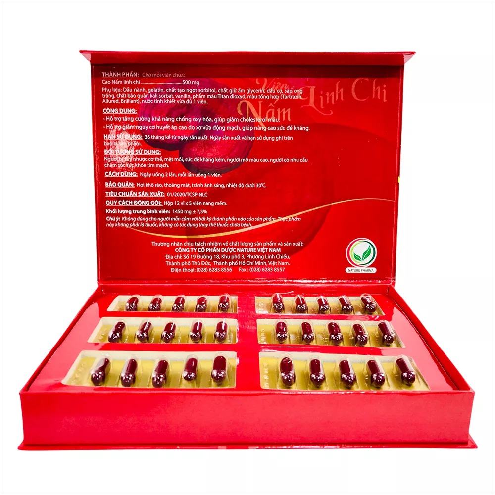 Combo 3 hộp Thực Phẩm Bảo Vệ Sức Khỏe Viên Nấm Linh Chi