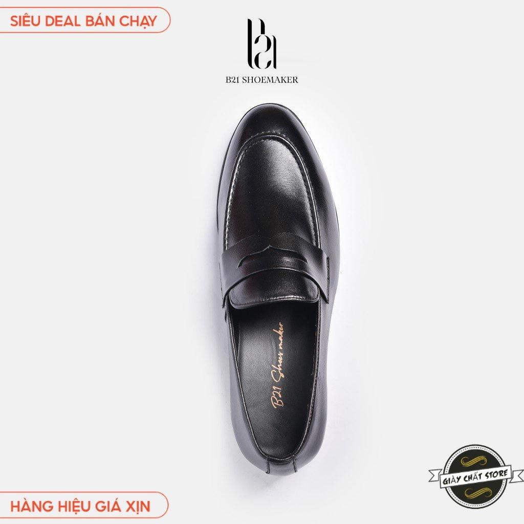Giày Lười Nam Da Pu Công Sở Đế Cao Su Tăng Chiều Cao Phong Cách Lịch Lãm Full Box - B21 Shoemaker