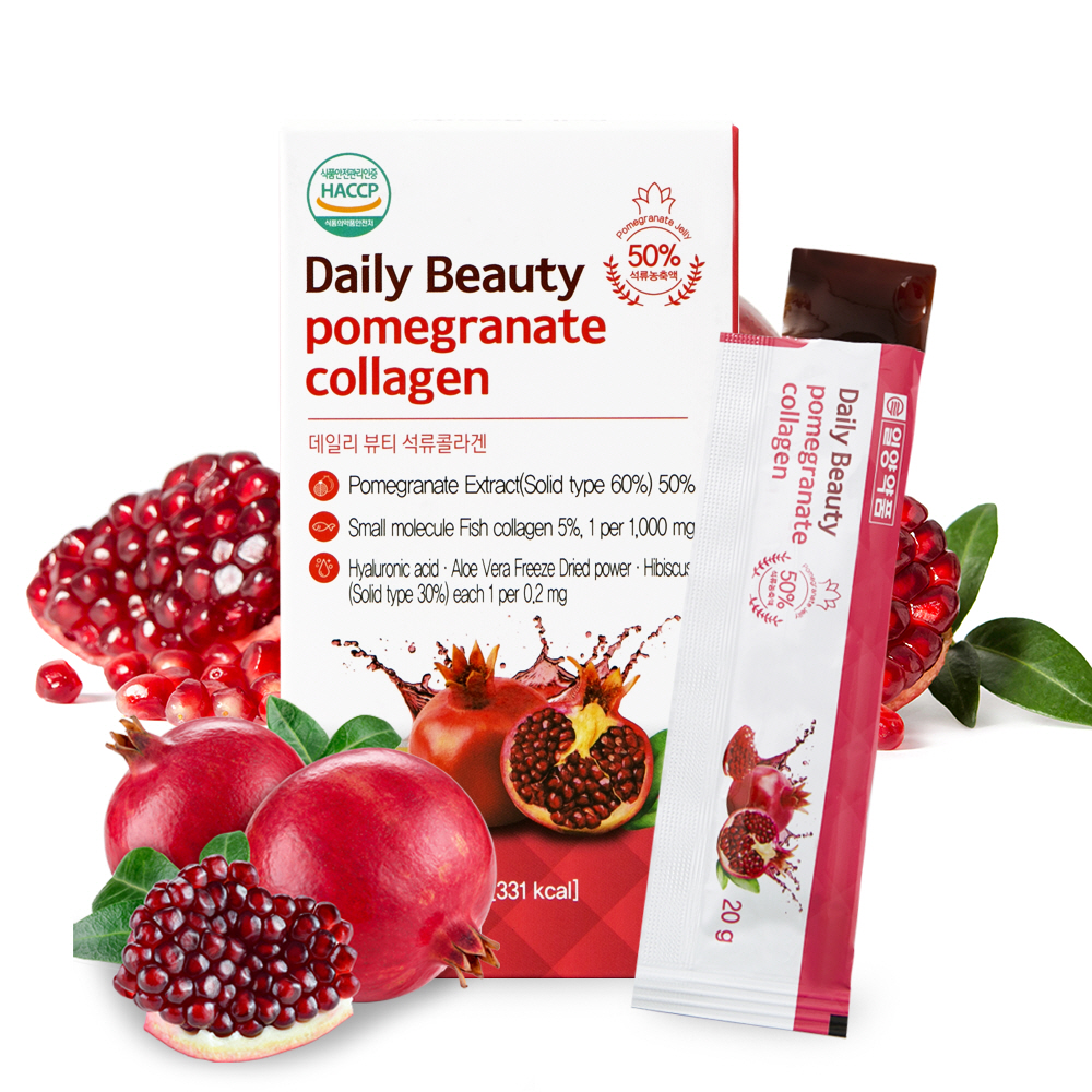 THẠCH CHIẾT XUẤT LỰU COLLAGEN DAILY BEAUTY HÀN QUỐC - Giúp trẻ hóa làn da, bổ sung cho làn da căng bóng -