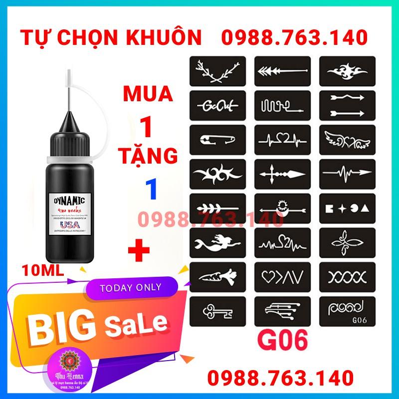 HOT Mực Xăm Tạm Thời (MUA 1 TẶNG 1 BẢNG KHUÔN + ĐƯỢC CHỌN MẪU)