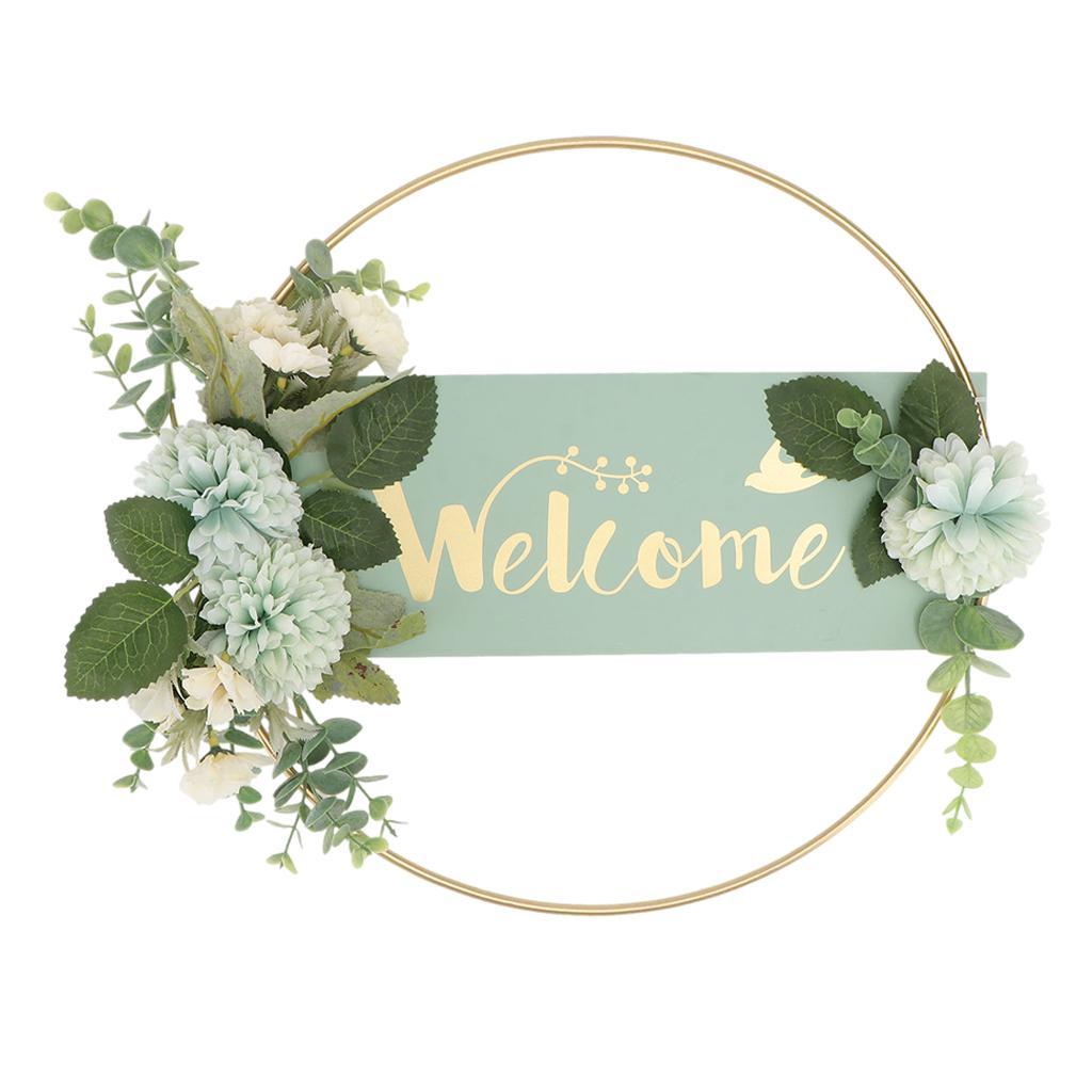 Front door hanging wreath Green