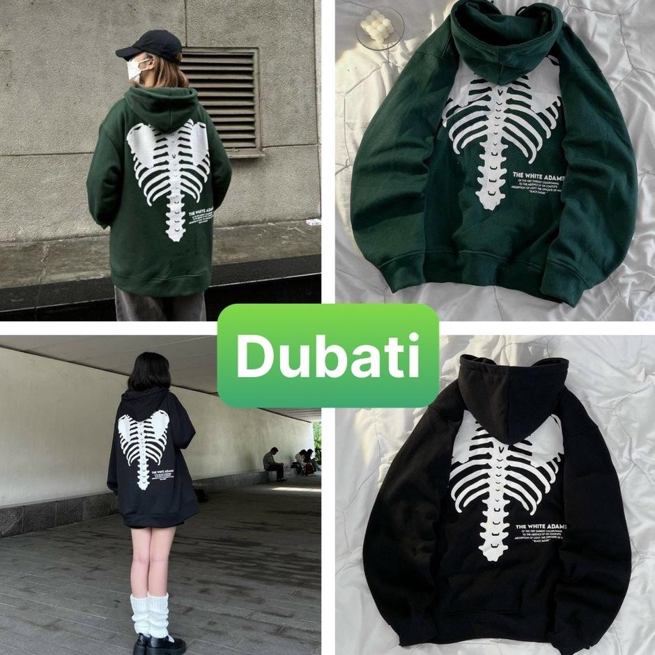 ÁO NỈ, ÁO KHOÁC HOODIE XƯƠNG NGƯỜI SIÊU NGẦU NAM NỮ PHONG CÁCH CAO CẤP MỚI - DUBATI FASHION