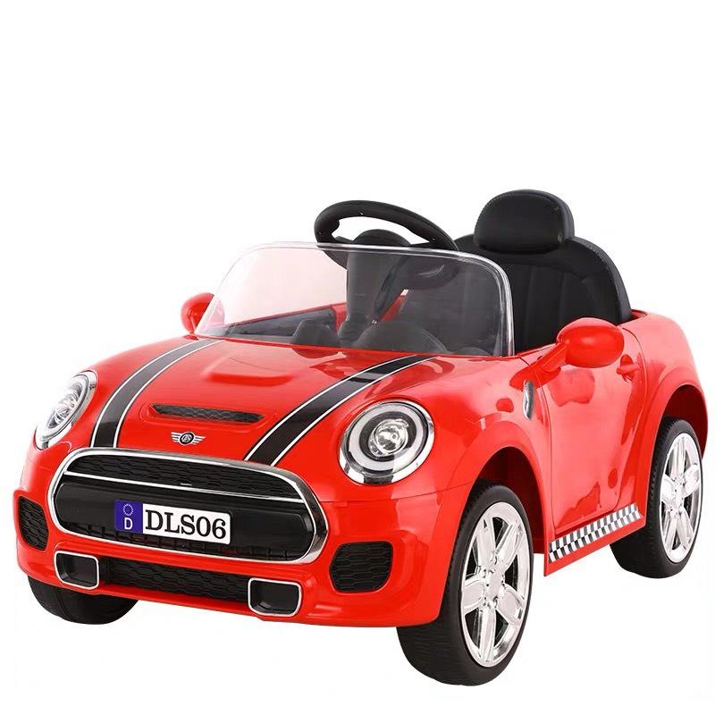 Ô tô xe điện trẻ em MINI COOPER DLS06 đồ chơi cho bé 2 động cơ (Đỏ - Hồng - Trắng)