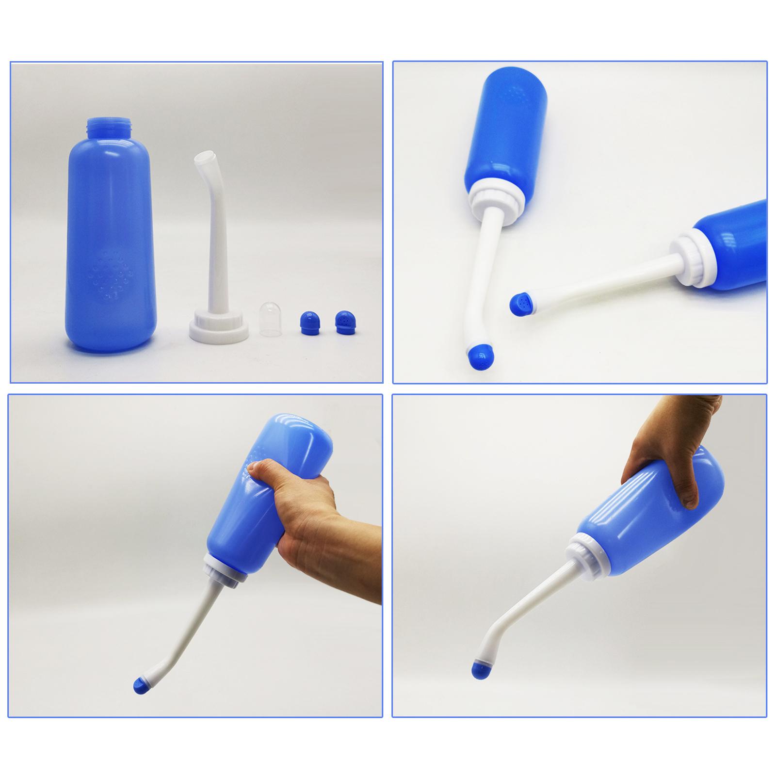 Portable Travel Bidet with 2 Nozzle Spray Handheld Personal Bidet Empty Bottle for Childbirth Cleaner Postpartum Care