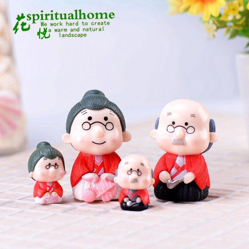Mô hình cặp ông bà già ngồi - phụ kiện trang trí tiểu cảnh, làm đồ handmade - chaucaydep