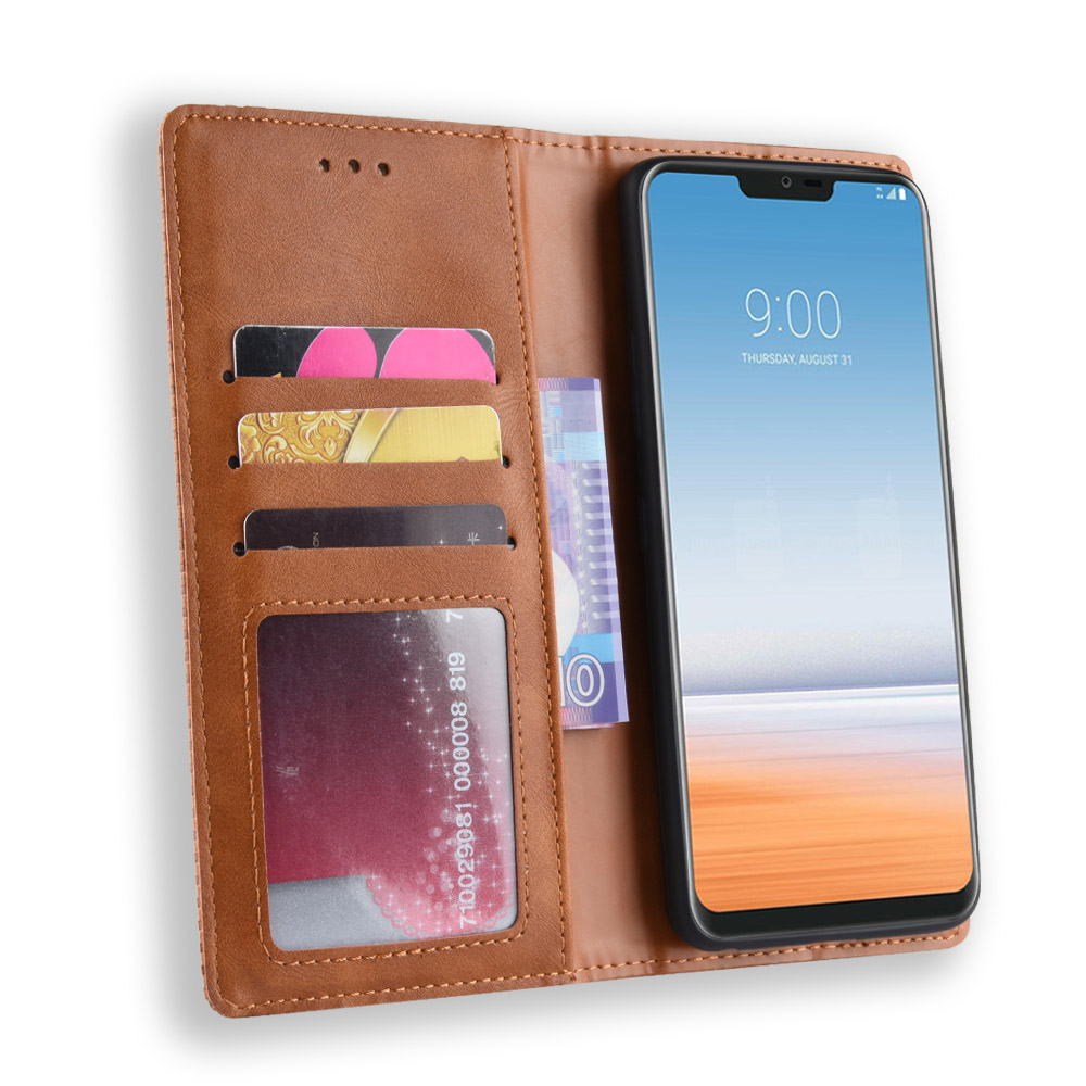 Bao da dạng ví, nam châm dành cho LG G7 ThinQ Luxury Leather Case - Hàng nhập khẩu