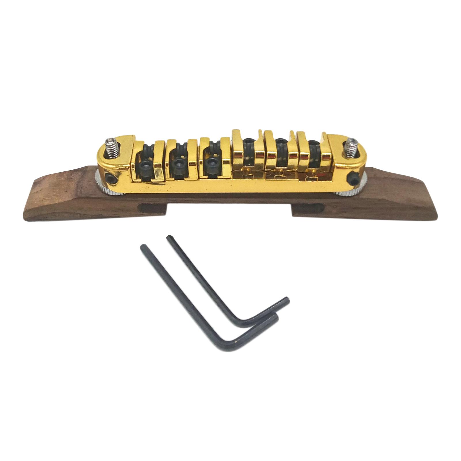 Bridge Roller Saddles with Archtop Rosewood Base Jazz Guitar Parts