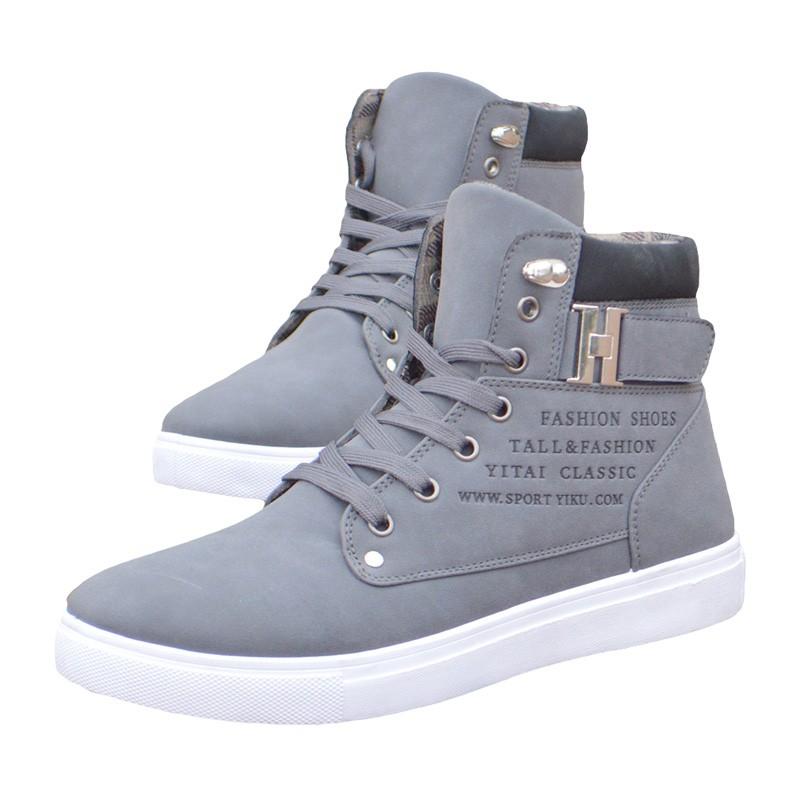 Giày trượt ván rắn nam mùa xuân Thể thao mùa thu Giày nam ấm giày Tenis nam tính nam giày thể thao nam Color: Khaki Shoe Size: 42