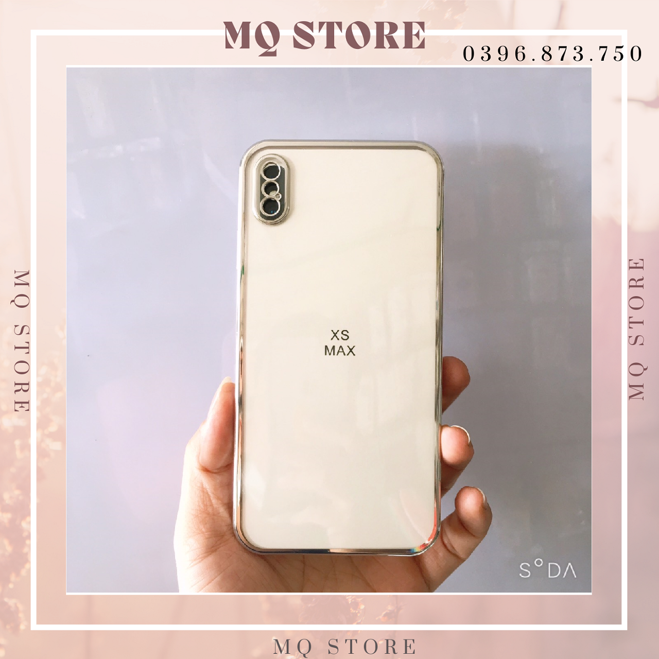 Ốp viền màu lưng trong cạnh vuông dành cho iPhone Xs Max chính hãng KST
