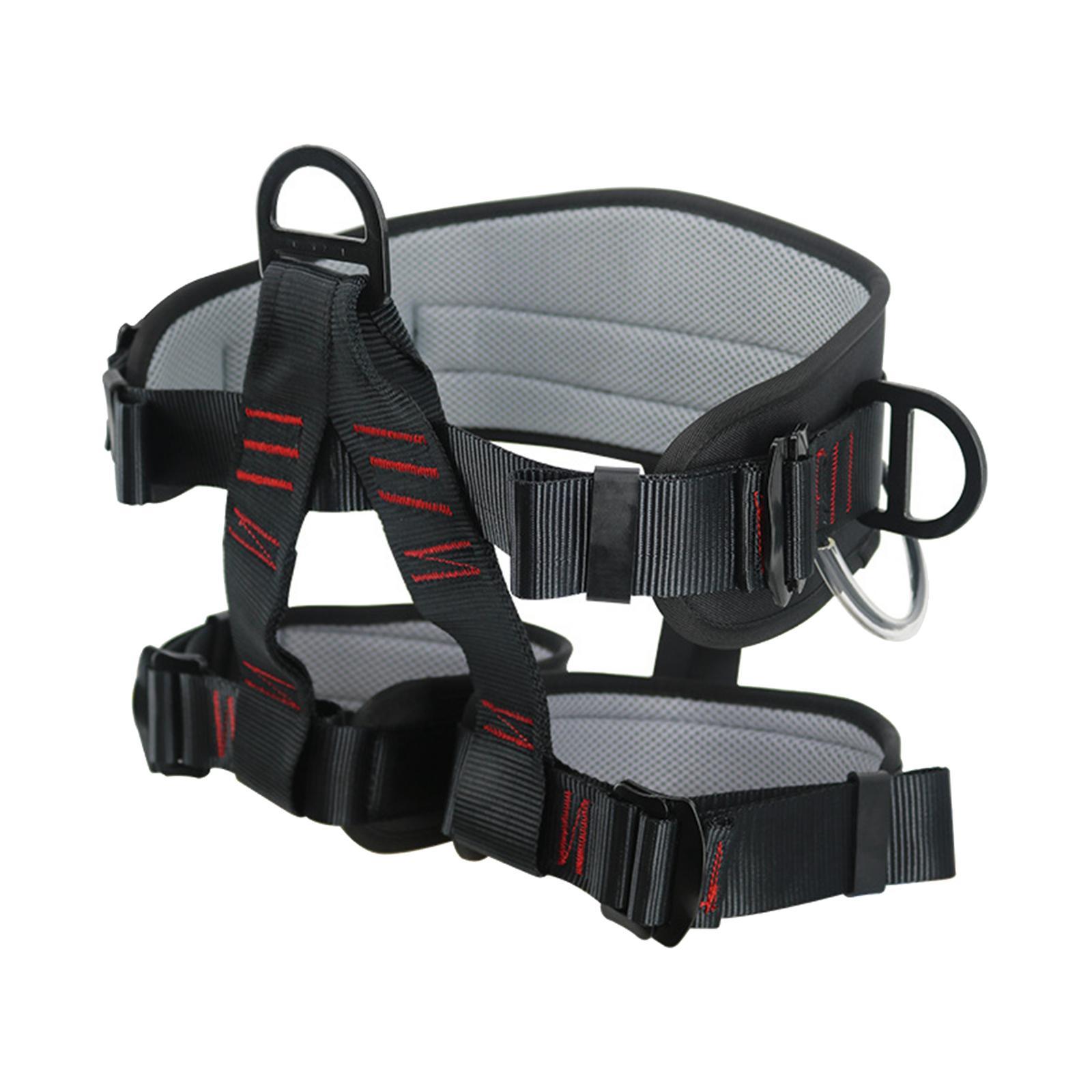 Climbing Harness  Belt Tree Climbing Rappelling Equip Black