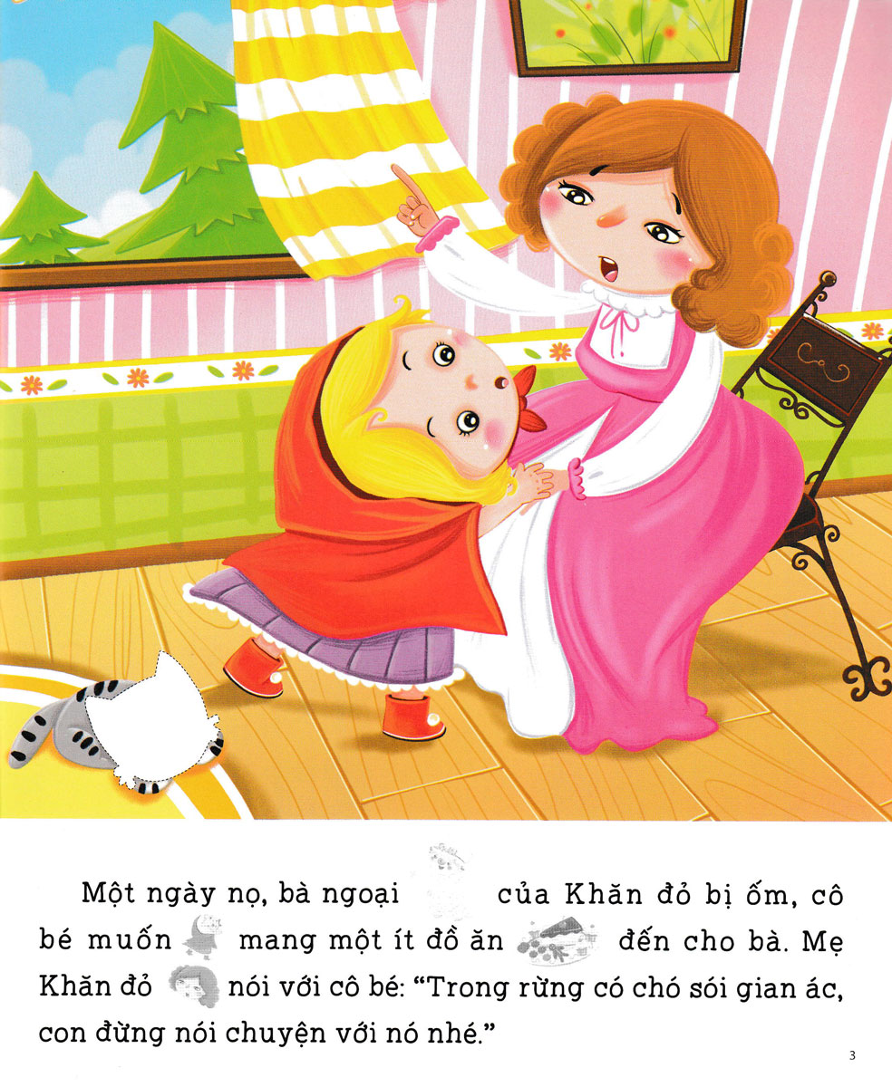 Truyện Cổ Tích Kinh Điển - Cô Bé Quàng Khăn Đỏ: Sticker