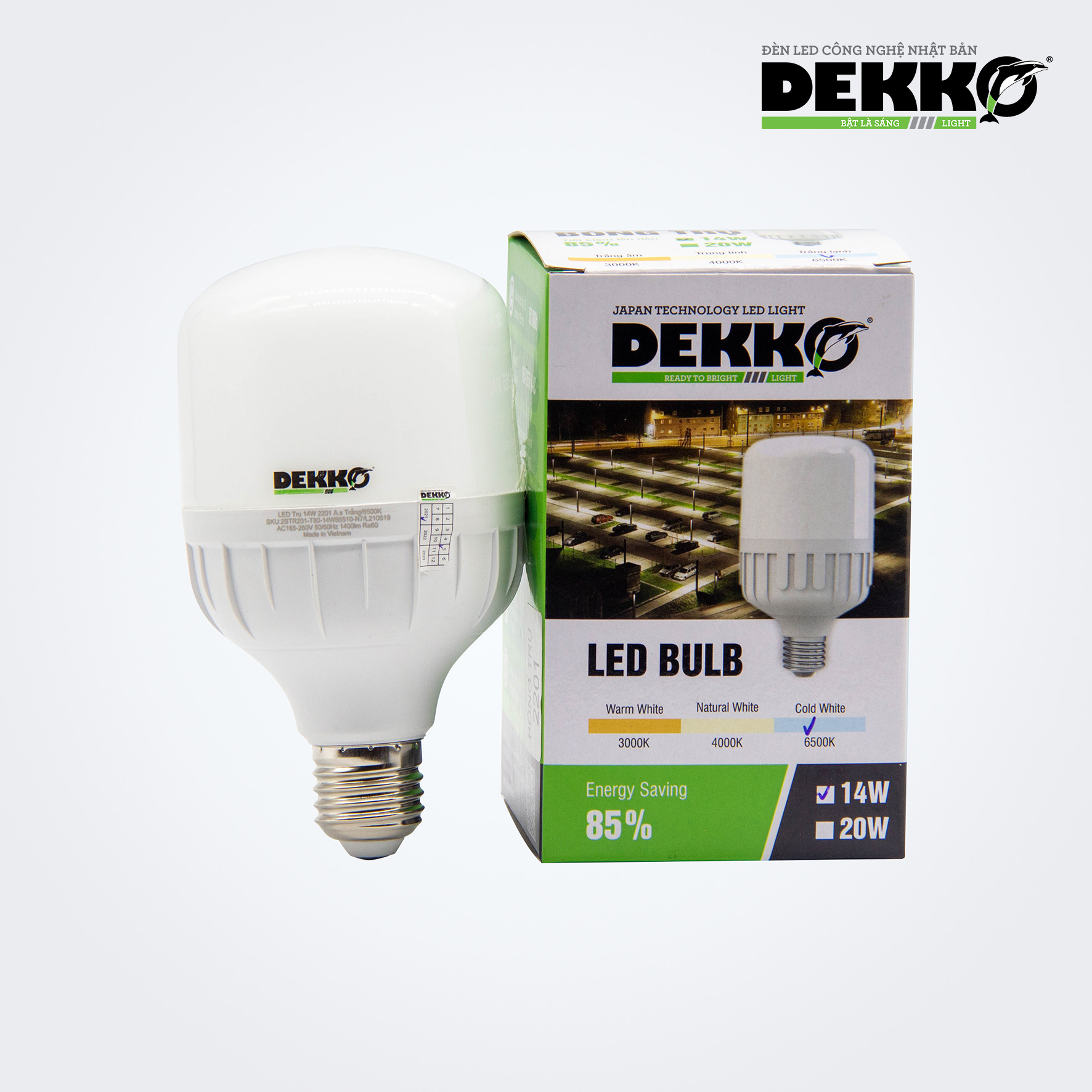 ĐÈN LED TRỤ 2201 DEKKO SIÊU TIẾT KIỆM ĐIỆN - ĐỘ BỀN LÊN TỚI 15 NĂM