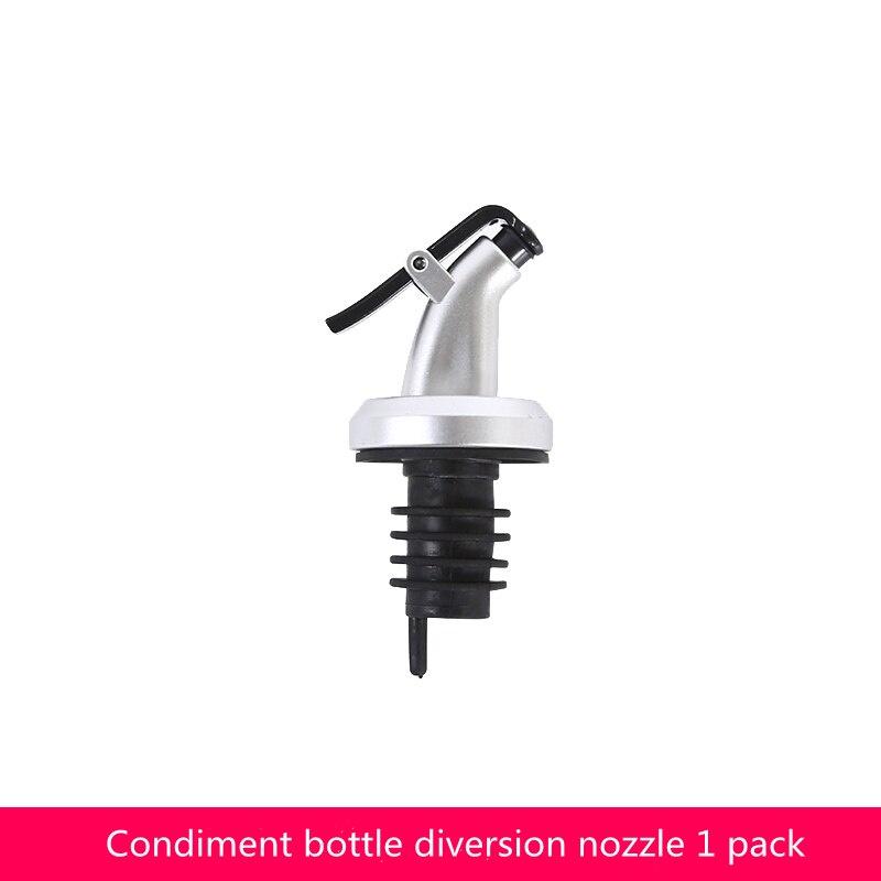 1PC Stainless Steel Oil Bottle Spout Pourer/Mouth With Stopper Flask Dry Red Wine Pot Bottle Cork Plug Olive Pourer Dispenser