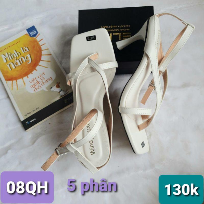 Giày Sandal Quai Hậu Cao Gót Nữ 5 Phân Kẹp Ngón - MS 08QH