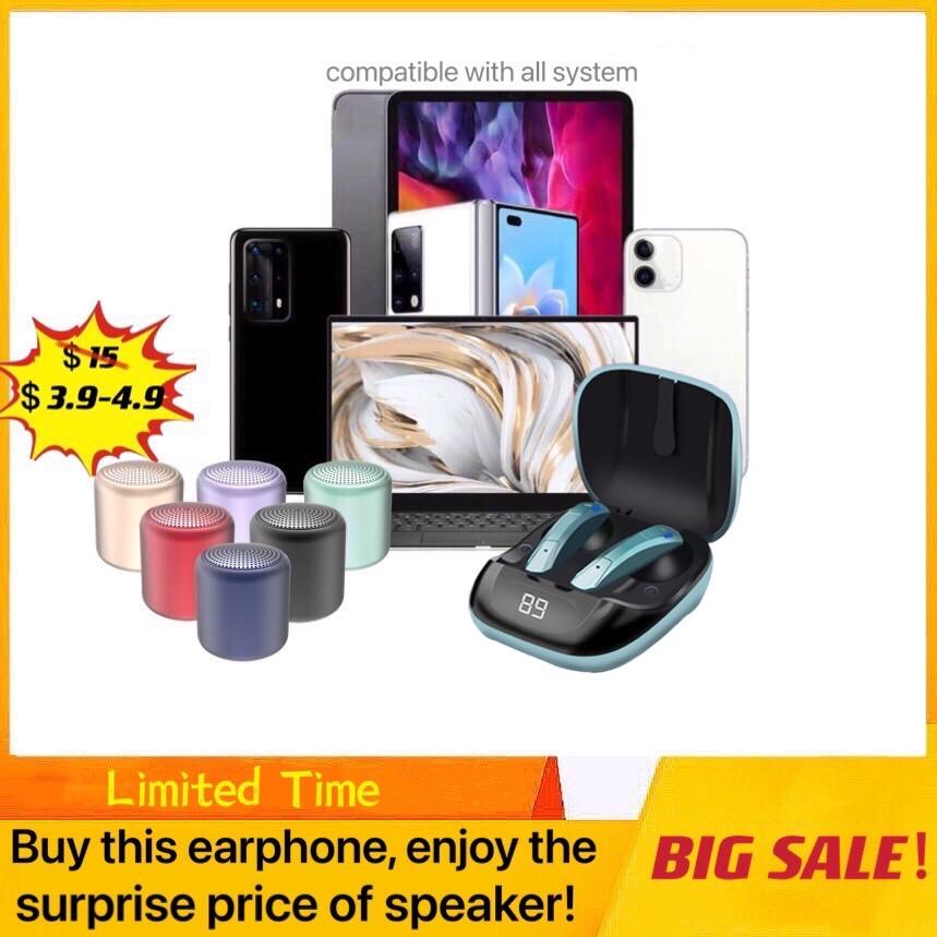 TWS Fone Bluetooth 5.0-Tương Thích Tai Nghe Âm Thanh Nổi Trò Chơi Thể Thao Chống Thấm Nước Auriculares Không Dây Tai Nghe Có Mic Dành Cho Điện Thoại