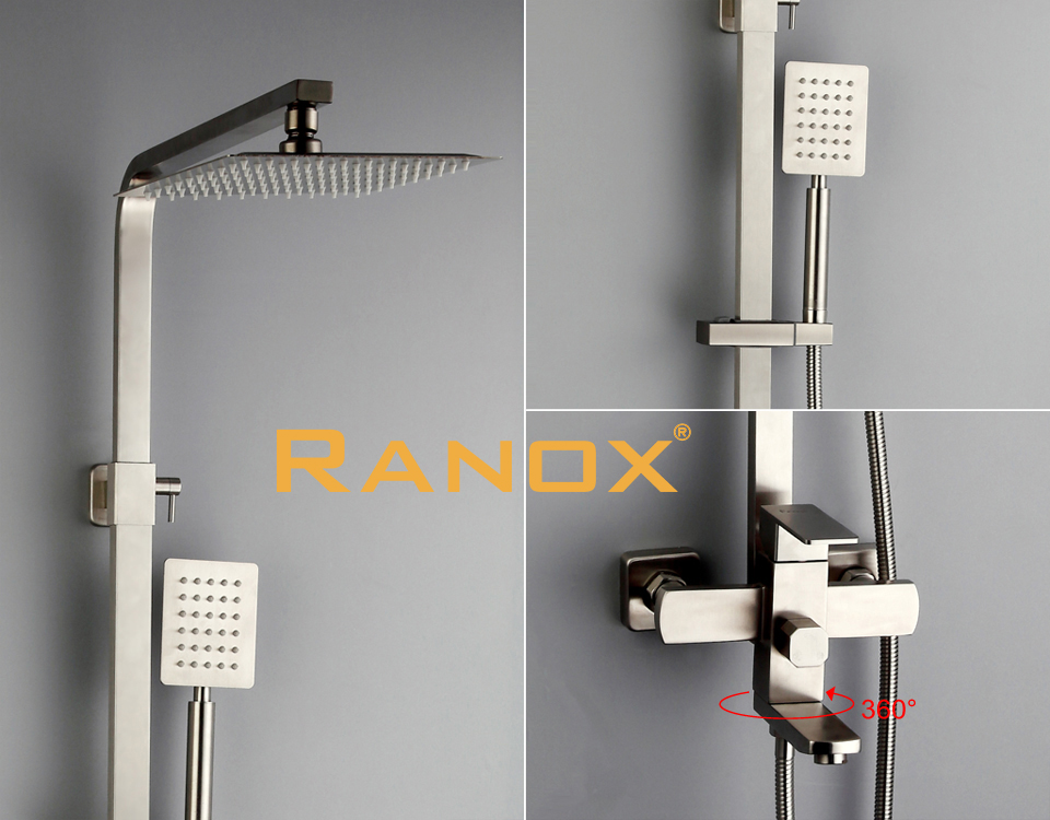 Sen cây tắm đứng RANOX vuông nóng lạnh RN1232