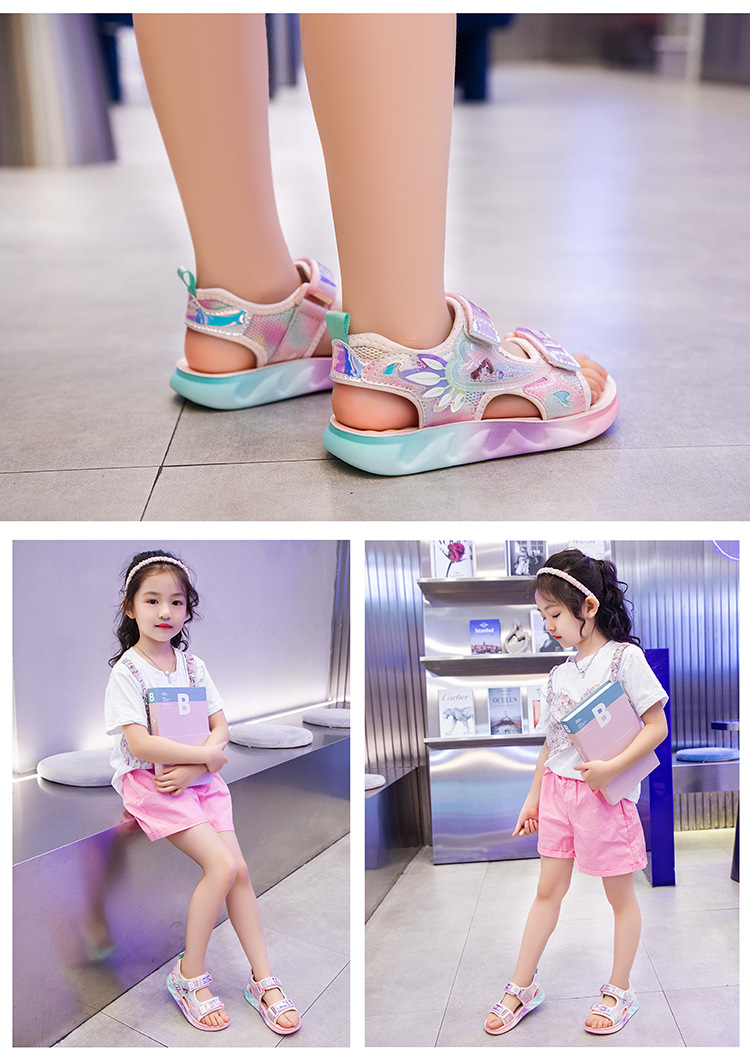 Giày Sandal quai hậu cho bé gái, thể thao siêu nhẹ, chống trơn trượt – GSD9067