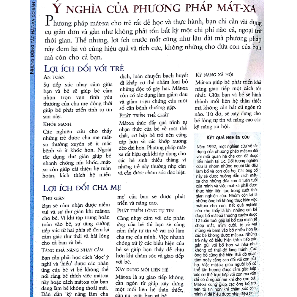 Cẩm Nang Massage Cho Bé (Tái Bản)